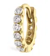 MARIA TASH YELLOW GOLD INVISIBLE SET DIAMOND ETERNITY HOOP EARRING