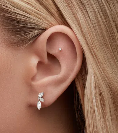 Maria Tash Yellow Gold Invisible Set Diamond Threaded Stud Earring