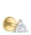 Maria Tash Yellow Gold Invisible Set Triangle Diamond Threaded Stud Earring In Gold
