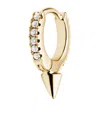 Maria Tash Yellow Gold Single Short Spike Diamond Eternity Hoop Earring In Gold