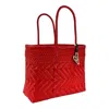 Maria Victoria Women's Tote Bag - Medium In Saturated Red
