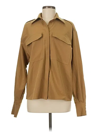 Pre-owned Maria Vittoria Paolillo Mvp Long Sleeve Button Down Shirt In Tan