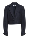 Maria Vittoria Paolillo Mvp Woman Blazer Navy Size 6 Wool, Polyamide In Navy Blue