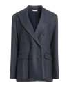 Maria Vittoria Paolillo Mvp Woman Blazer Navy Size 8 Viscose, Wool, Polyester In Navy Blue