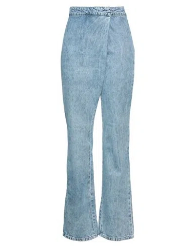 Maria Vittoria Paolillo Mvp Woman Denim Pants Blue Size 6 Cotton