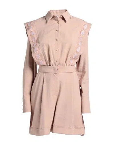 Maria Vittoria Paolillo Mvp Woman Jumpsuit Blush Size 8 Viscose, Polyester In Beige