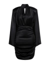 Maria Vittoria Paolillo Mvp Woman Mini Dress Black Size 8 Viscose, Polyester In Black