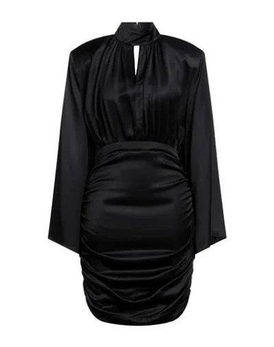 Maria Vittoria Paolillo Mvp Woman Mini Dress Black Size 8 Viscose, Polyester