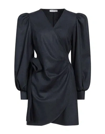 Maria Vittoria Paolillo Mvp Woman Mini Dress Blue Size 8 Viscose, Wool, Polyester