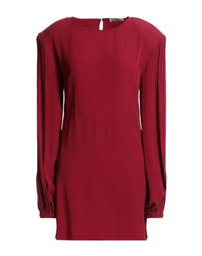 Maria Vittoria Paolillo Mvp Woman Mini Dress Garnet Size 8 Acetate, Viscose In Red