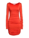 Maria Vittoria Paolillo Mvp Woman Mini Dress Orange Size 4 Acetate, Elastane In Orange