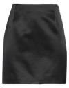 Maria Vittoria Paolillo Mvp Woman Mini Skirt Black Size 6 Cotton, Silk In Black