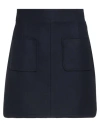 Maria Vittoria Paolillo Mvp Woman Mini Skirt Navy Size 6 Virgin Wool, Polyamide In Navy