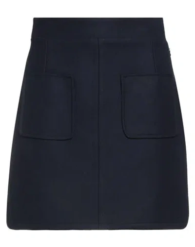 Maria Vittoria Paolillo Mvp Woman Mini Skirt Navy Size 6 Virgin Wool, Polyamide