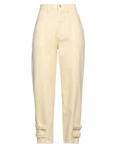 Maria Vittoria Paolillo Mvp Woman Pants Light Yellow Size 8 Cotton