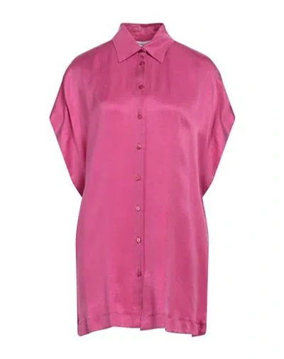 Maria Vittoria Paolillo Mvp Woman Shirt Fuchsia Size 4 Cupro In Pink
