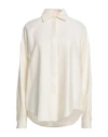 Maria Vittoria Paolillo Mvp Woman Shirt Ivory Size 8 Viscose, Wool In White