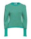 Maria Vittoria Paolillo Mvp Woman Sweater Emerald Green Size 8 Polyamide, Acrylic, Alpaca Wool In Green
