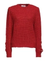 Maria Vittoria Paolillo Mvp Woman Sweater Red Size 6 Recycled Polyester, Acrylic, Recycled Cotton, W In Red
