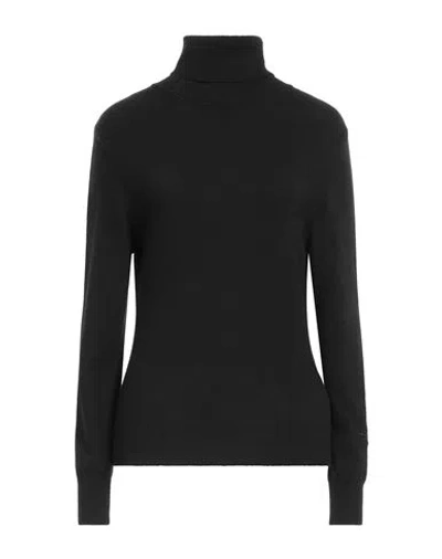 Maria Vittoria Paolillo Mvp Woman Turtleneck Black Size 4 Viscose, Polyamide, Merino Wool, Cashmere