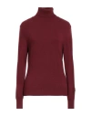 Maria Vittoria Paolillo Mvp Woman Turtleneck Burgundy Size 8 Viscose, Polyamide, Merino Wool, Cashme In Red