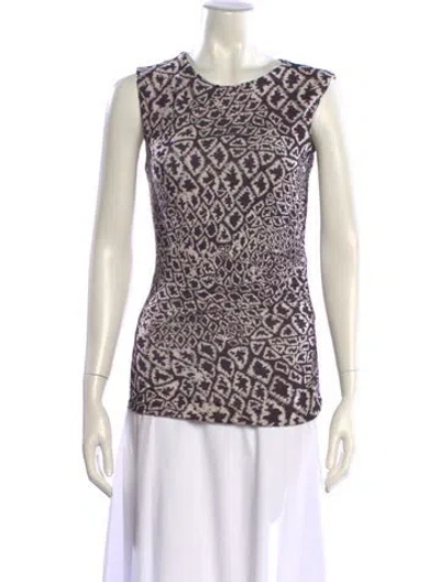 Pre-owned Mariacher. Animal Print Crew Neck Top In Multi