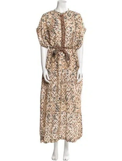 Pre-owned Mariacher. Animal Print Long Dress In Multi