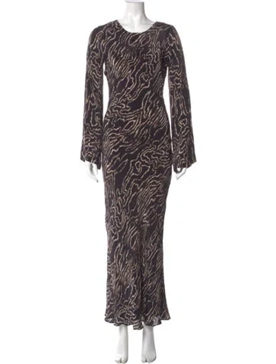 Pre-owned Mariacher. Animal Print Long Dress In Multi