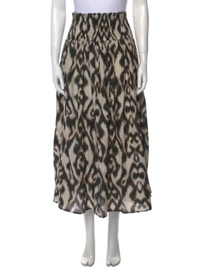Pre-owned Mariacher. Animal Print Midi Length Skirt In Neutral