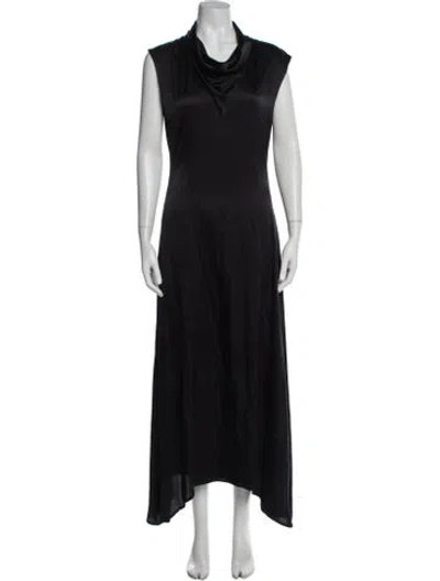 Pre-owned Mariacher. Cowl Neck Long Dress In Blue