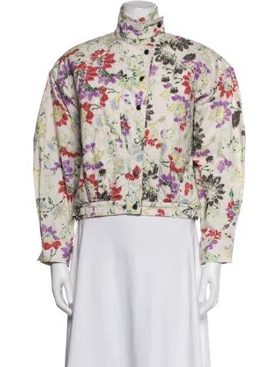 Pre-owned Mariacher. Floral Print Jacket In Neutrals