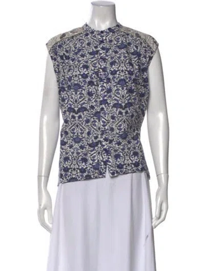 Pre-owned Mariacher. Floral Print Sleeveless Top In Multi