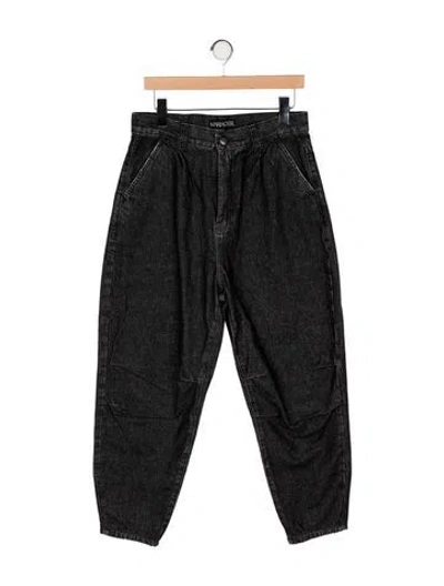 Pre-owned Mariacher. High-rise Straight Leg Jeans In Black