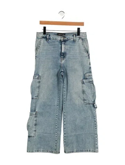 Pre-owned Mariacher. High-rise Wide Leg Jeans In Blue