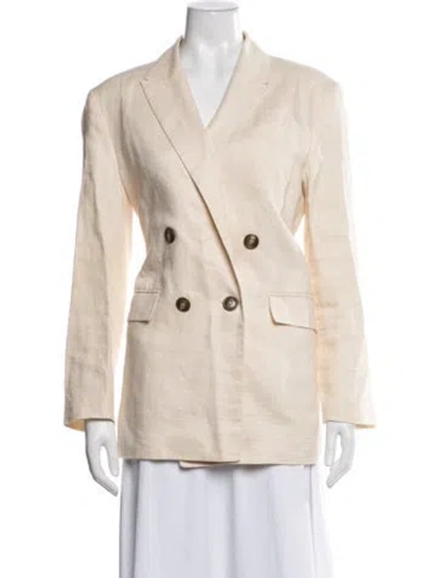 Pre-owned Mariacher. Linen Blazer In Neutrals