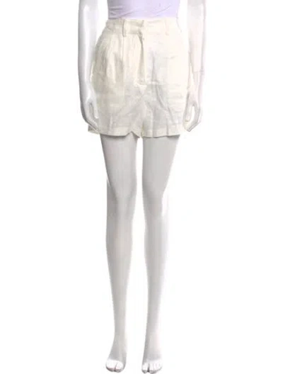 Pre-owned Mariacher. Linen Mini Shorts In Neutral