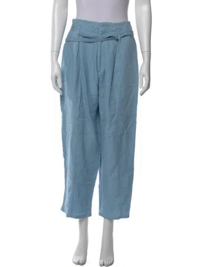 Pre-owned Mariacher. Linen Wide Leg Pants In Blue