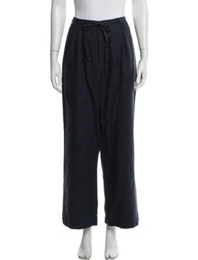 Pre-owned Mariacher. Linen Wide Leg Pants In Blue