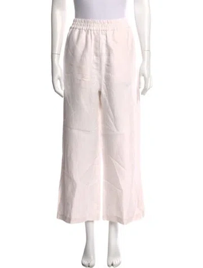 Pre-owned Mariacher. Linen Wide Leg Pants In Pink