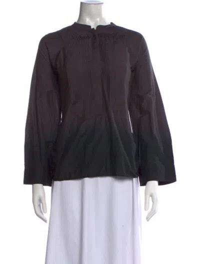 Pre-owned Mariacher. Long Sleeve Blouse In Grey