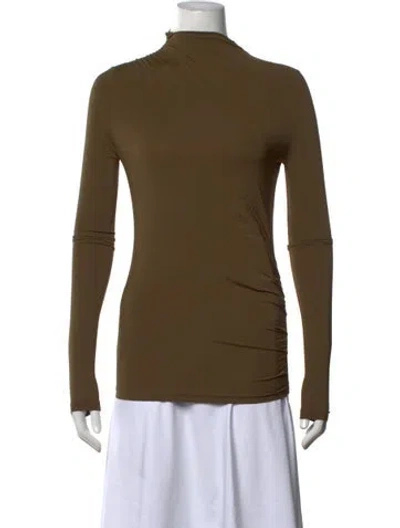 Pre-owned Mariacher. Mock Neck Long Sleeve Top In Green