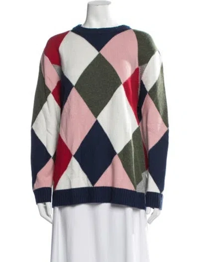 Pre-owned Mariacher. Patterned Crew Neck Sweater In Multicolor