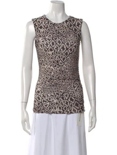 Pre-owned Mariacher. Patterned Crew Neck Top In Multi