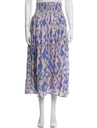Pre-owned Mariacher. Patterned Long Skirt In Purple