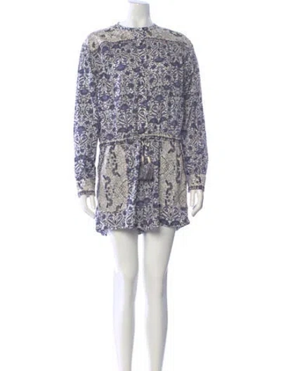Pre-owned Mariacher. Printed Crew Neck Romper In Multi