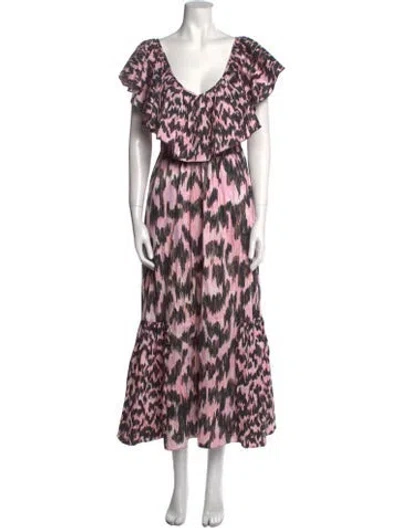 Pre-owned Mariacher. Printed Long Dress In Multi