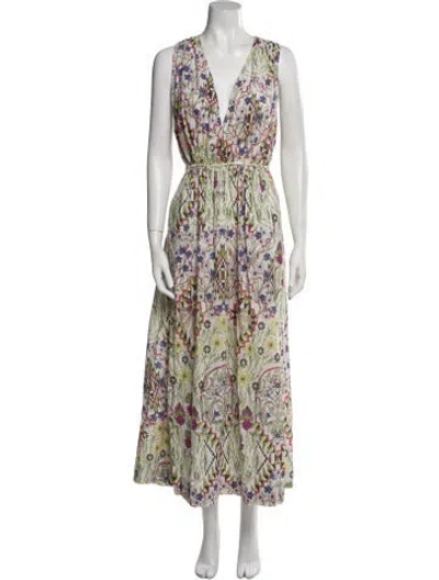 Pre-owned Mariacher. Printed Long Dress In Multi