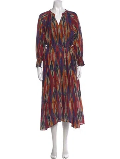 Pre-owned Mariacher. Printed Long Dress In Red