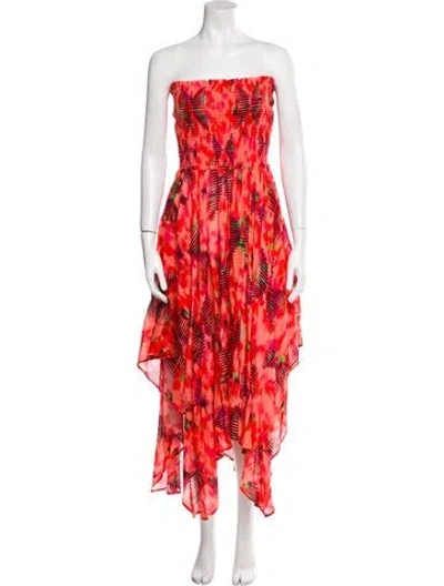 Pre-owned Mariacher. Printed Long Dress W/ Tags In Multi