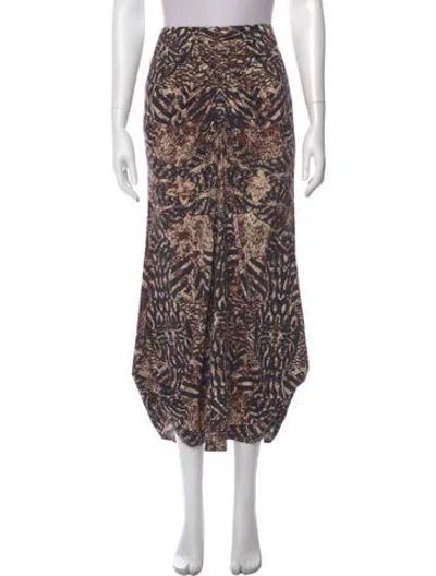 Pre-owned Mariacher. Printed Midi Length Skirt In Multi